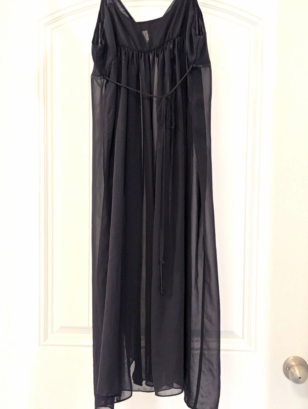 Oscar de la Renta Women’s Black Full Slip L Nylon Solid Adjustable Straps